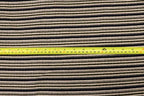 Navy Ivory Rib Fabric Gold Lurex Stripes with Stretch