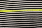 Black Silver Grey Stripe Fabric Horizontal Silver Lurex