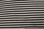 Black Silver Grey Stripe Fabric Horizontal Silver Lurex