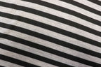 Black Silver Grey Stripe Fabric Horizontal Silver Lurex