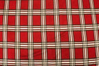 Red Tartan Jacquard Fabric Black White Check with Stretch