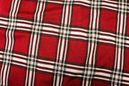 Red Tartan Jacquard Fabric Black White Check with Stretch
