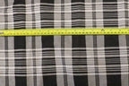 Black White Check Jacquard Fabric with Stretch