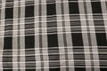 Black White Check Jacquard Fabric with Stretch