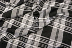 Black White Check Jacquard Fabric with Stretch