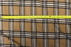 Camel Tartan Jacquard Fabric with Stretch Knit