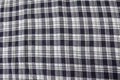 Navy White Check Fabric Tartan Dressmaking