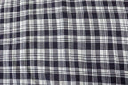 Navy White Check Fabric Tartan Dressmaking