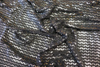 Black Lurex Sequin Fabric Silver Chevron All Way Stretch