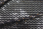 Black Lurex Sequin Fabric Silver Chevron All Way Stretch