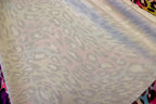 Pink Multicolour Leopard Fleece Fabric Wavy Animal Print