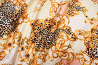 Animal Brocade Jacquard Fabric Gold Pink Diamond Stretch