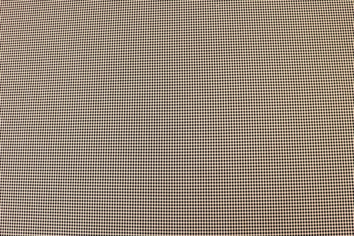 Black White Check Bengaline Fabric with 2-Way Stretch