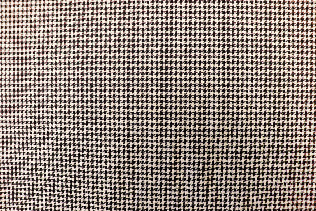 Black White Check Bengaline Fabric with 2-Way Stretch