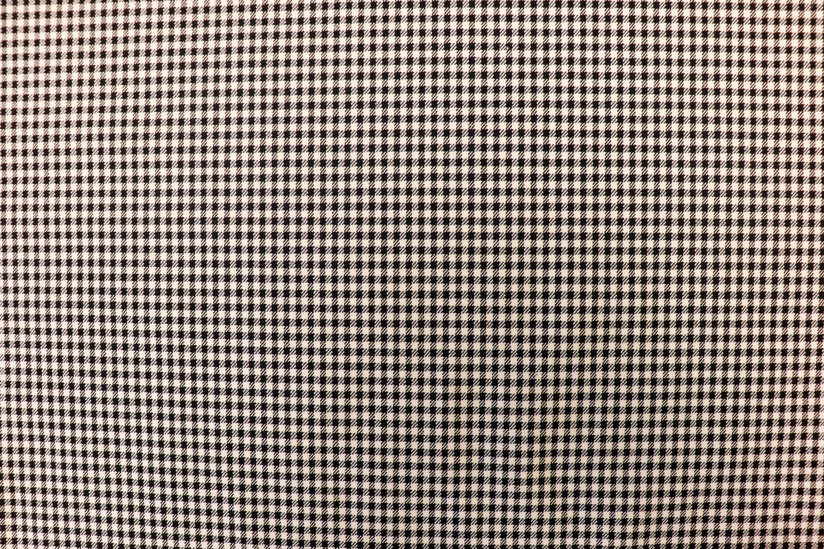 Black White Check Bengaline Fabric with 2-Way Stretch