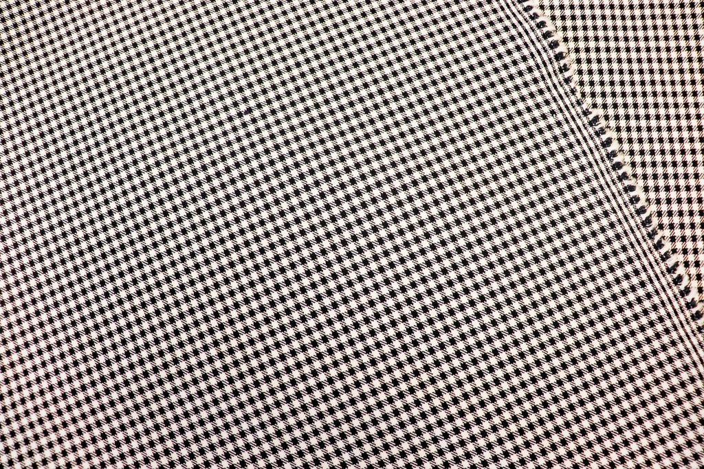 Black White Check Bengaline Fabric with 2-Way Stretch