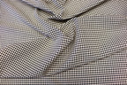 Black White Check Bengaline Fabric with 2-Way Stretch