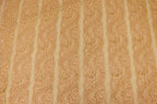 Blush Pink Floral Mesh Lace Fabric Striped Flower Design