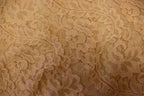 Blush Pink Floral Mesh Lace Fabric Striped Flower Design