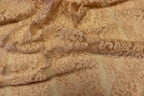 Blush Pink Floral Mesh Lace Fabric Striped Flower Design