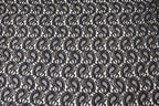 Black Paisley Lace Mesh Fabric with Light Stretch
