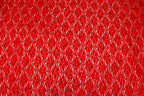 Red Floral Lace Fabric with Shiny Sequins and Light Stretch