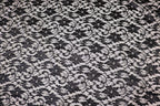 Black Floral Lace Fabric with Stretch