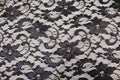 Black Floral Lace Fabric with Stretch