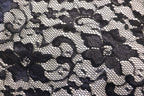 Black Floral Lace Fabric with Stretch