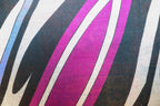 Pink Black Lilac Knitwear Fabric Abstract Swirl Print