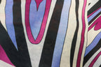 Pink Black Lilac Knitwear Fabric Abstract Swirl Print