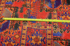 Red Rug Print Knitwear Fabric with Stretch
