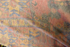 Red Rug Print Knitwear Fabric with Stretch
