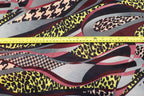 Abstract Animal Knitwear Fabric Dogtooth Leopard Swirl Print