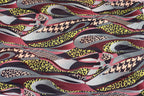 Abstract Animal Knitwear Fabric Dogtooth Leopard Swirl Print