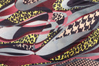 Abstract Animal Knitwear Fabric Dogtooth Leopard Swirl Print