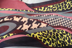 Abstract Animal Knitwear Fabric Dogtooth Leopard Swirl Print