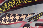 Abstract Animal Knitwear Fabric Dogtooth Leopard Swirl Print