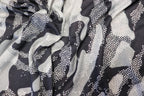Black Grey Camo Knitwear Fabric Stretch Camouflage Print
