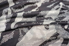 Black Grey Camo Knitwear Fabric Stretch Camouflage Print