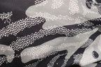 Black Grey Camo Knitwear Fabric Stretch Camouflage Print