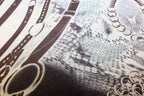 Chain Snake Print Knitwear Fabric Black White Mint Green