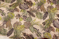 Green Palm Leaf Knitwear Fabric Tropical Outline Print