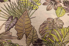 Green Palm Leaf Knitwear Fabric Tropical Outline Print