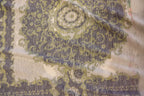 Black White Scarf Print Fabric Gold Brocade Floral Tiles