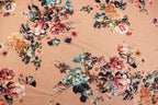 Nude Floral Knitwear Fabric Patch Design with Stretch