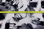 Black Ink Print Knitwear Fabric Abstract Water Effect