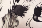 Black Ink Print Knitwear Fabric Abstract Water Effect