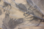 Black Ink Print Knitwear Fabric Abstract Water Effect
