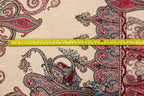 Red Green Paisley Knitwear Fabric Traditional Stretch Print